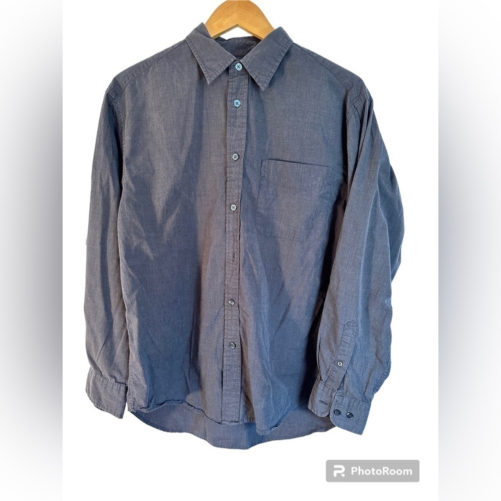 Gap men’s dress shirt button down in grey sz med. Y2K